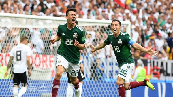 독일전 결승골을 기록한 멕시코의 이르빙 로사노 (사진=FIFA 제공)