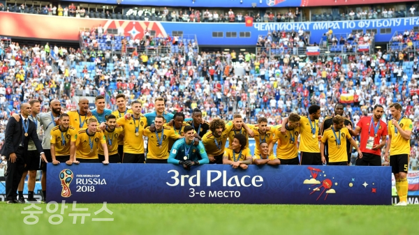 러시아 월드컵 3위를 차지한 벨기에 대표팀 (사진=FIFA 제공)