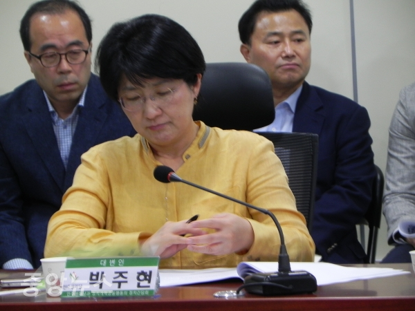박주현 대변인은 시민사회와 평화당이 역할 분담을 해서 민주당의 여러 인사를 마크해서 설득해야 한다고 밝혔다. (사진=박효영 기자)