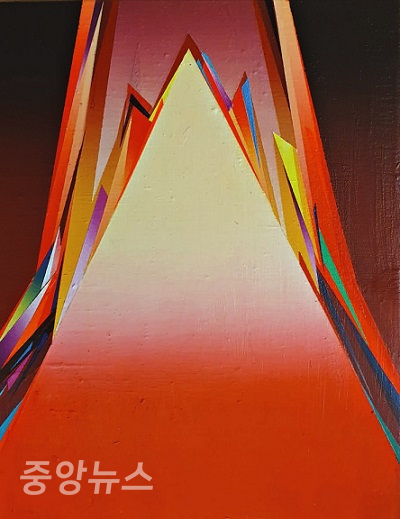 우제길, Light2020-7A, 24.2×19.3, Acrylic on canvas, 2020(사진=갤러리조이)