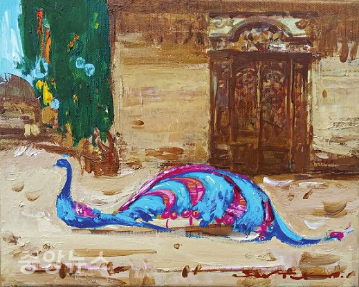 Tigran Akopyan, Morning stroll, 25×20cm, Acrylic, oil on canvas, 2020(사진=갤러리조이)