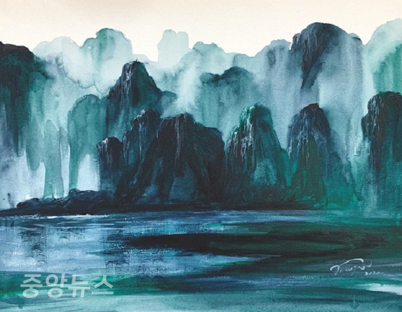 (사진=LIU MINGQIAN Yun_Ran No.1 40×50cm, Acrylic on canvas, 2020)