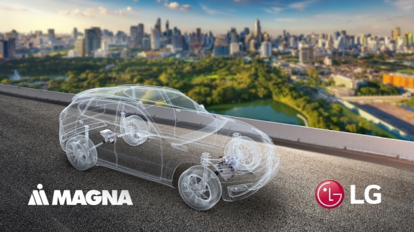 LG전자는 세계 3위의 자동차 부품업체인 캐나다 마그나 인터내셔널과 함께 전기차 파워트레인 분야 합작법인 ‘엘지 마그나 이파워트레인’을 설립하기로 했다. (사진=LG전자)