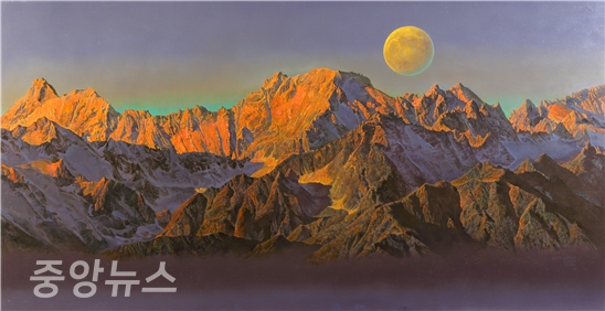 김영환, Der Mond in den Alpen 2017-2 알프스의 달┃180x97cm
