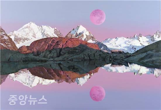 김영환, Der Mond in den Alpen 2018-3 알프스의 달┃162.2x112.1cm