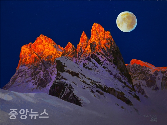 김영환, Der Mond in den Alpen 알프스의 달┃90.9x65.1cm