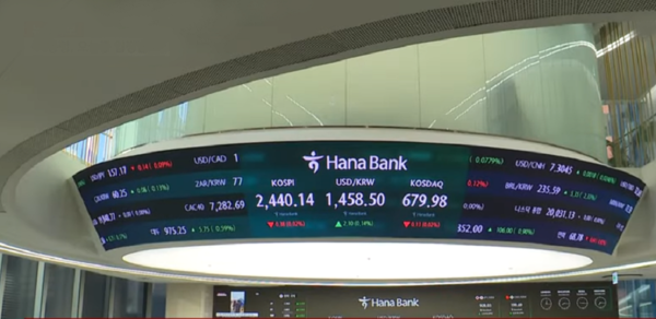  원-달러 환율이 26일 주간 거래에서 상승세를 이어가며 한때 1,460원을 넘고 단숨에 1,465.5원까지 뛰어올랐다.