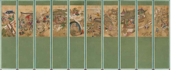 구운몽도 병풍 九雲夢圖 屛風 (사진=국가유산청)