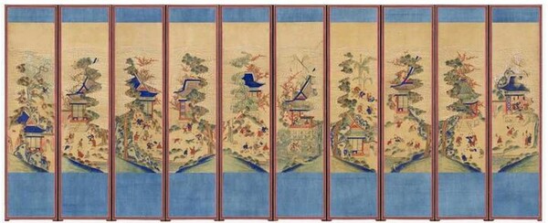 백동자도 병풍 百童子圖 屛風(사진=국가유산청)