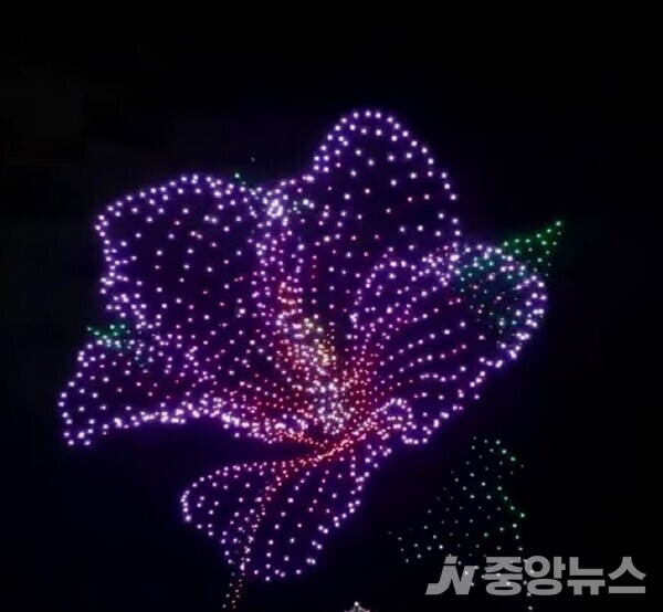 광복 80주년 기념 '광안리 드론쇼'...밤하늘에 나타난 무궁화 (윤장섭 기자)