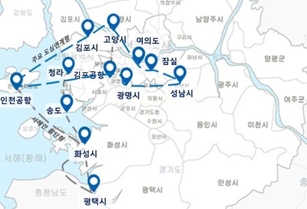 서울·경기·인천 UAM 지역시범사업 계획안 (자료=국토부)