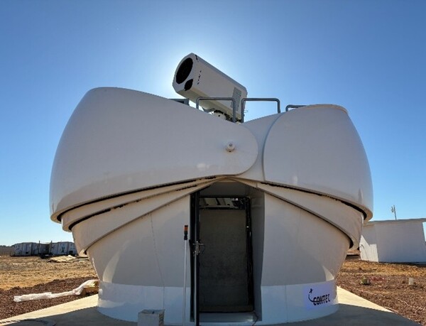  호주에 구축한 컨텍의 광통신지상국(OGS) (사진=컨텍)